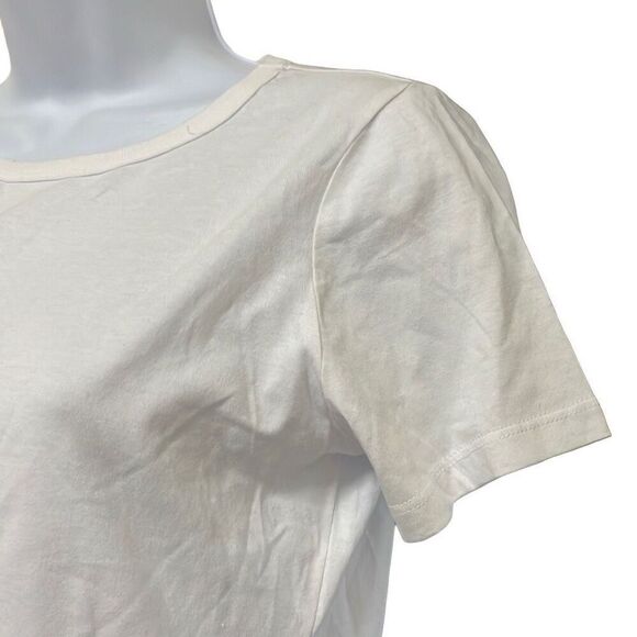Revolve n:philanthropy White Harlow T Shirt Cutout Crewneck NWT Distressed - Picture 7 of 12